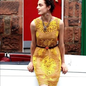 Anthropologie Honeycomb lace dress Yoana Baraschi